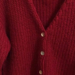 crocheted Red sweater